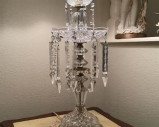 Matching Pair of Crystal Lamps