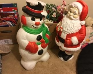Santa and snowman blow molds