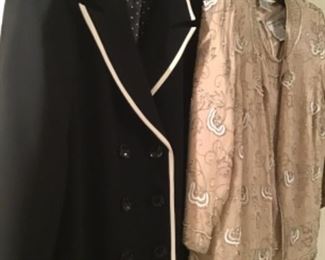 Beaded Suit, black coat