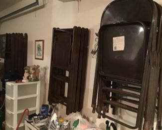 Folding Chairs, Metal and wooden