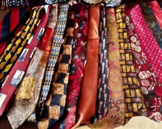 DESIGNER TIES INCLUDING SEVERAL HERMES TIES.