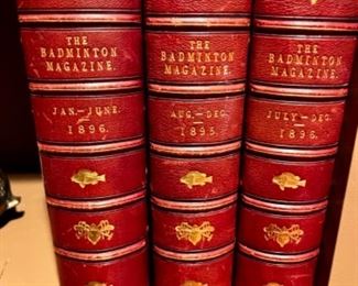 MULTIPLE SETS OF ANTIQUARIAN BOOKS INCLUDING THESE BEAUTIES ON BADMINTON! 1895 ANTIQUE!
