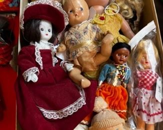 MADAME ALEXANDER DOLL, SKOOKUM, AND MORE DOLLS.
