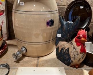 MARSHALL POTTERY CROCK DISPENSER.