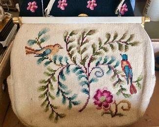 ANOTHER LARGE VINTAGE EMBROIDERED PURSE!