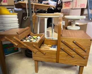 Vintage sewing cabinet