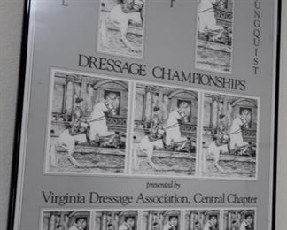 Vintage Framed Dressage Championship Poster