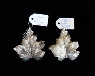 Tiffany & Company - Sterling - Maple Leaf Pins - 2 ct