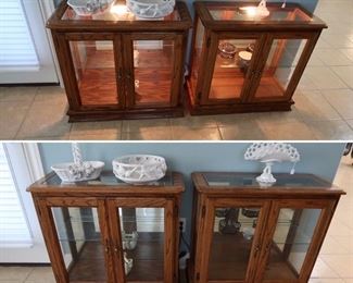 2 Lighted Display Shelves