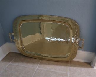 Beautiful Brass Tray/Platter with Handles