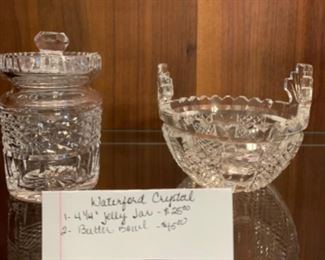 Waterford Jelly Jar and Butter Bowl
