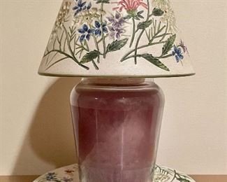 Item 23:  Yankee Candle shade, under plate, and candle:  $24