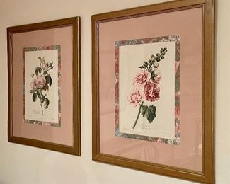 Item 55:  (2) "Rose" Botanical Prints - 27.5" x 33.5": $125