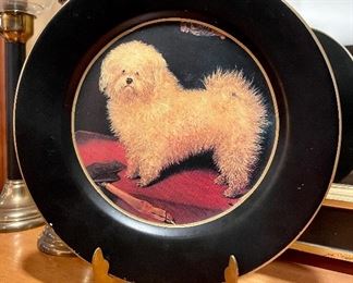 Item 80:  Dog Plate with Plate Stand - 10.25":  $10