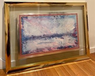 Item 89:  Original Artwork A- - Oil on Canvas by San Francisco Artist Robert Minuzzo - we have two - they are very similar and compliment each other nicely! - 43" x 31": $265