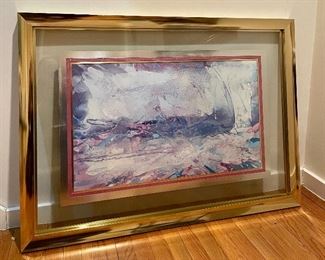 Item 90:  Original Artwork  B -- Oil on Canvas by San Francisco Artist Robert Minuzzo - we have two - they are very similar and compliment each other nicely! - 43" x 31":  $265