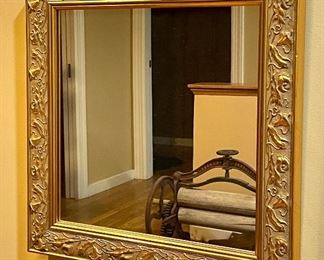 Item 92:  Decorative, Gold Mirror - 18" x 18":  $45