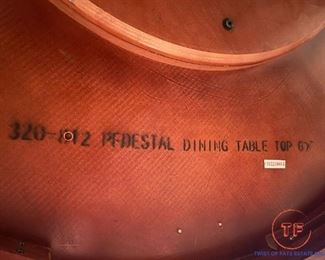 Fine Furniture Design Raylen Vineyards Wine Taster's Pedestal Table with Stanley Furniture Side Chairs