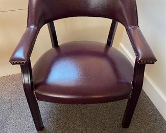 Office Star Faux Leather Studded Captains Chair - 7 CHAIRS AVAILABLE