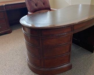 SLIGH 125th Anniversary Limited Edition Kidney Shaped Desk with Leather Inlay