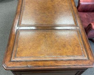 Ellis Line by SLIGH Executive Desk with Leather Inlay