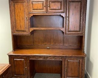 Ellis Line by SLIGH Wall Desk with Credenza Hutch