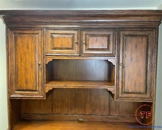 Ellis Line by SLIGH Wall Desk with Credenza Hutch