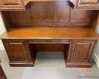Ellis Line by SLIGH Wall Desk with Credenza Hutch