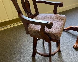 Claw Foot Pub Table and Bar Stool Set