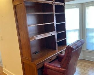 SLIGH Wall Desk Hutch with Roll Top Door