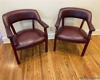 Office Star Faux Leather Studded Captains Chair - 7 CHAIRS AVAILABLE