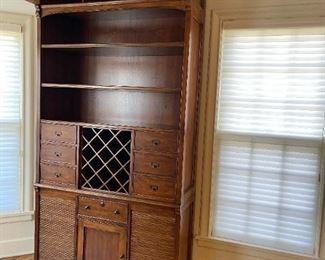 SLIGH Bookcase Wall Cabinet with Wine Rack
