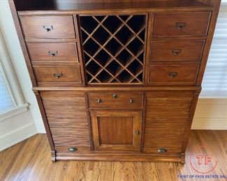 SLIGH Bookcase Wall Cabinet with Wine Rack