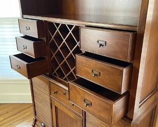 SLIGH Bookcase Wall Cabinet with Wine Rack