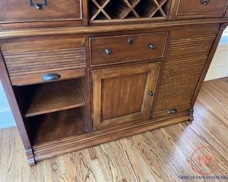 SLIGH Bookcase Wall Cabinet with Wine Rack