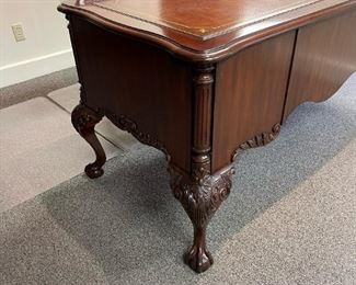 Ellis Line by SLIGH Carved Mahogany Library Desk