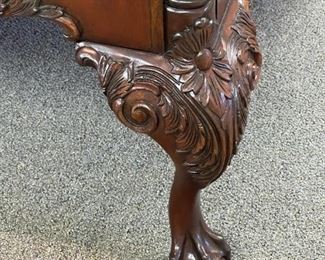 Ellis Line by SLIGH Carved Mahogany Library Desk