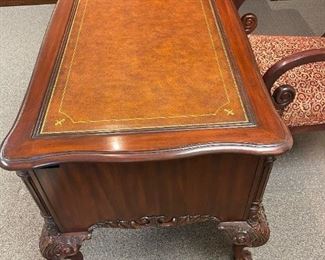 Ellis Line by SLIGH Carved Mahogany Library Desk