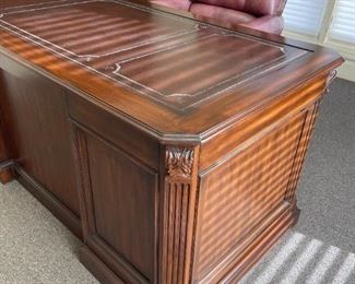 Ellis Line by SLIGH Executive Desk with Leather Inlay