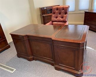 SLIGH 125th Anniversary Limited Edition Executive Desk with Leather Inlay