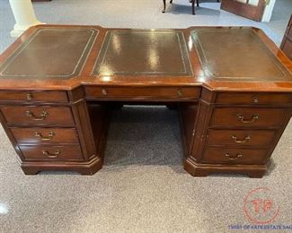 SLIGH 125th Anniversary Limited Edition Executive Desk with Leather Inlay