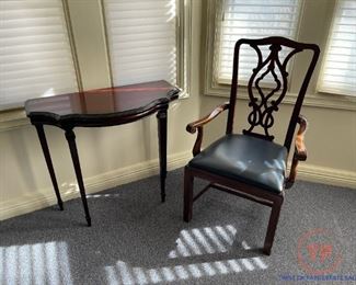 Bombay Wall Table with Thomasville Side Chair
