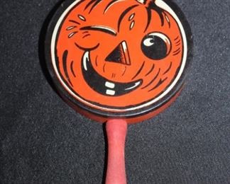 1930’s Antique Halloween Tin Shaker Noisemaker by Kirchhof 