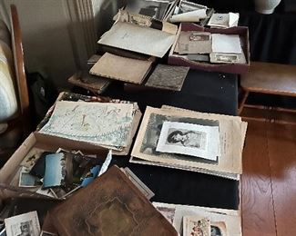 Photographs postcards etc