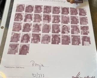 Vintage Annette Himstedt Kinder Doll, 2004 Ronja 92/277