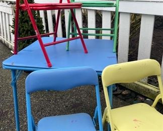 Vintage Card Table & Chairs
