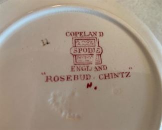 Copeland Spud Rosebud Chintz China