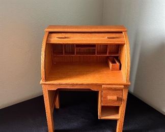 Vintage Doll Furniture Roll Top Desk