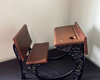 Antique Doll Furniture School House Desk
