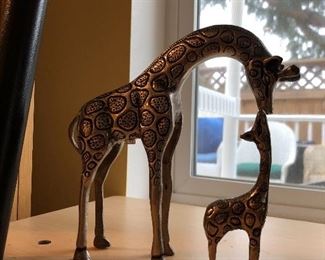 Brass Giraffe Figurine